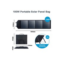 60W80W100W태양 태양열 전지 휴대용 접이식 가방 듀얼 USB DC 출력 태양열 충전기 QC3.0 전화 고속, 03 100W Folding 커버