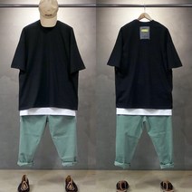 오버홀릭 오버홀릭 오버핏 워런티 반팔 빅사이즈 남자 남성 티