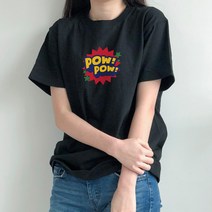 험블스튜디오 파우파우 프린팅 남녀공용 면 반팔티 3색