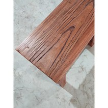 수입 고재 스툴 사각 원목 벤치 낮은 미니 우드 의자, 높이 46 - 로즈우드 컬러