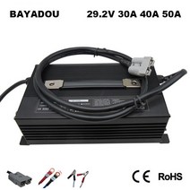 차량용배터리 인산철시동배터리 인산철배터리 2000w 29.2v 50a lifepo4 고속 충전기 8s 24v 40a 30a 25a 인산철 lfp agv 지게차 rv 에너지 저장, 앤더슨 120a, 29.2v 40a