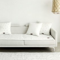 [보웰] 피부에 순한 순면 리플 시어서커 튤립 쇼파패드 3인