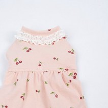 마이꼬미 체리를 좋아하는 것 같아서 원피스 강아지옷 (XS-XL), 핑크