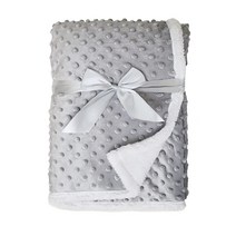 American Baby Company Heavenly Soft Chenille Sherpa Toddler Blanket Gray 36" x 48" for Bo