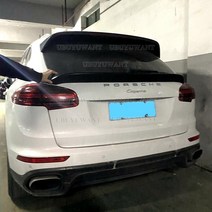 포르쉐 카이엔 958 92a mk2 suv 4 도어 gts 2011 2012 2013-2018 year 리얼 카본 파이버 리어 윙 트렁크 립 미들 스포일러, 다른 색상