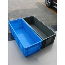 긴 플라스틱 박스 산업용 물류 초대형 농산물 사각, 진한 파란색 두께 600x400x230mm