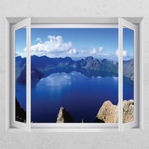 백두산천지풍경01 창문그림액자.꾸밈, A타입내부창문형