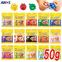 낱색 아이클레이(50g)-탱탱클레이 점토 파우치 미술 공예 만들기 요술점토 방과후수업, 보라색