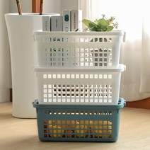 높은 적층 주방 거실 수납 바구니 욕실 손잡이 바구니 손잡이 적층 바스켓 G 블루, 벤타샵손잡이 적층 바스켓 G_블루