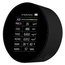 이산화탄소 측정기 실내 센서 Tuya-AQI 온도 습도 측정기 다기능 대기질 검출기 PM2.5 TVOC CO2 HCHO WiF, 03 B-No WiFi