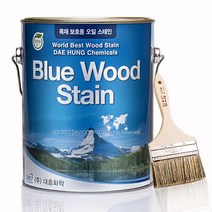 오일스테인 3.5L 방부목 친환경 페인트 목재용 데크 페인트 평붓 증정, 진초록