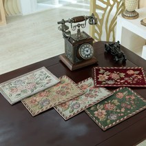 전화기 받침 매트 비디오 식탁 다용도 패브릭 받침용 소품 패브릭천 콘솔 장식, 전화기받침매트(23x30)-베이지