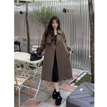 여성 트렌치 코트 봄 여자 롱코트 가을 오피스 하객룩 루즈핏