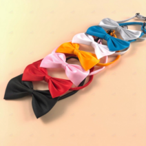 귀여운 개 강아지 고양이 댕댕이 도그 무지 기본 보타이 넥타이 리본 꾸미기 사진 촬영 소품 케이프, 화이트