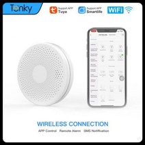 화재 경보기 연기 감지기 수신기 TuyaWiFi 스마트 센서 일산화탄소 Co 가스 소리 경보 보안 보호 Smartlife, 4pcs
