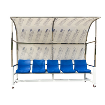 축구 선수 대기석 8인용 의자 휴식 풋살 감독석 심판, 스테인레스스틸충격방지플레이트6개+스틸베이스