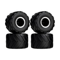 EPINON1.0 124용 몬스터트럭 휠림 타이어 AXIAL SCX24 FMS FCX24 70 48mm RC 크롤러 업그레이드 액세서리 4Pcs 실버