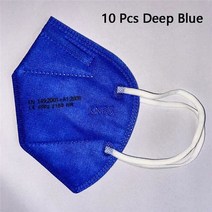 FFP2 kn95 fpp2 승인 CE 호흡기 페이스 ffp3 덴탈마스크, 기본, T15-10PCS Deep Blue