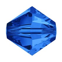 50피스 Adabele 오스트리아 8mm 패싯 바이콘 크리스탈 비즈 라이트 파파라샤 핑크 스와로브스키 크리스탈 Preciosa 5301/5328 SSB830과 호환, Sapphire