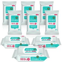 유한킴벌리 그린핑거 손소독 물티슈 210매 - 콤보(30매 x 3 + 20매 x 6)