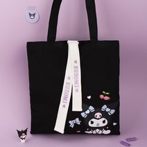 산리오 마이멜로디 쿠로미 데일리 에코백 스트랩 캔버스백 학원 가방