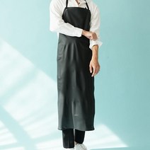 3초쿨 방수 앞치마 식당 주방 공장 수산 시장 정육점 횟집 예초작업 앞치마, 블랙