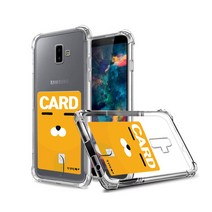 스톤스틸 갤럭시 J6 2018 카드 수납 투명 방탄 범퍼 젤리 케이스 (J600)