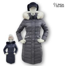 LPGA 골프웨어 여성 겨울 발열 구스 다운 롱 패딩 점퍼 W713P
