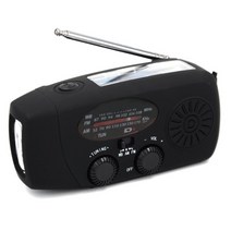 휴대용발전기 캠핑태양 손 크랭크 라디오 수신기 미니 휴대용 FM AM WB NOAA LED 손전등 비상 보조베터리, CHINA_Black