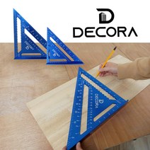 알루미늄삼각자 센치 인치 각도 길이 측정 직각자 제도용 연귀자 목공용 삼각자, 알루미늄삼각자7인치