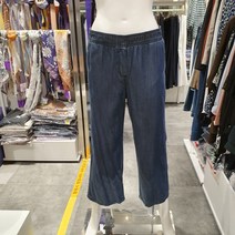3여성)올리비아로렌 허리밴딩 와이드 데님 팬츠 VVCMPXM6136