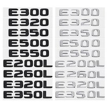 벤츠마크 메르세데스 벤츠 E 클래스 W210 후면 트렁크 엠블럼 배지 로고 스티커 E300 E180L, 03 Glossy Black_17 E450