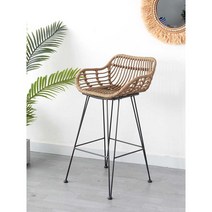 높은 의자 홈바 라탄 등받이 카페 바체어 북유럽, 오리지널