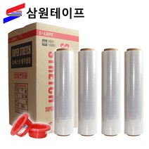 삼원테이프 스트레치필름 수동랩 공업용랩 산업용랩 포장랩 20mic 330m 4롤, 1box