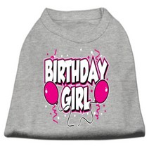 Mirage Pet Products 18-Inch Birthday Girl Screen Print Shirts XX-Large Grey, 1