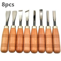 서각칼 나무홈파기 우드카빙키트 접목 조각 칼 목판화 칼 나무 조각 치즐 세트 8 개 세부 칩 녹 방지 전문