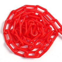 출입통제용 플라스틱 체인 25M x 10mm 레드 비너 사슬