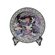 나전칠기 미니쟁반(송학), 단품