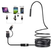 스마트폰내시경 카메라 산업용 배관 하수구 usb video industria endoscope type c 내시경 용 otg android windows pc 7mm 검사 뱀, 10m, 하드 케이블