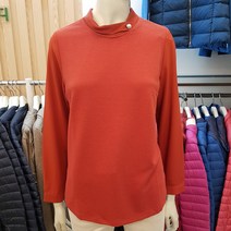 크로커다일레이디 올리비아하슬러 넥 진주포인트 심플한 블라우스형 티셔츠 OH0WTS105