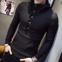 가바바 남성 후드티 머슬핏 버튼 포인트 긴팔티셔츠 G18100