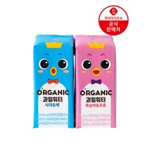 롯데칠성 크니쁘니 오가닉 과일워터 200ml 24팩 어린이주스 유기농주스 블루아쿠 핑크쿠아 사과배 복숭아푸룬, 오가닉 워터 복숭아푸룬 200ml 24팩