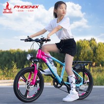 자전거20인치 20인치자전거 미니벨로자전거 피닉스 어린이 자전거 6-14 세 소녀 큰 소년 산 디스크 브레이크 가변 속도 초등 학생 20 인치, [01] 18인치, [05] 싱글 스피드 [문라이트 실버] 쇼크 업소버 +