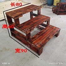 원목 나무계단 펫스텝 방부목 키높이 목재 원목계단 애견 디딤대 스텝 단단한 사다리 강아지, E