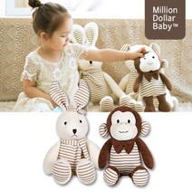 오가닉 애착 동물인형 M - 2종세트 [밀리언달러베이비], 선택1:애착몽M|선택2:애착토M