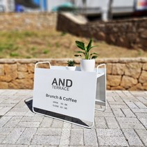 애드라벨 선반식 A형 철제 입간판 배너 거치대 카페 입간판 가게 입구 카페 개업선물, 점착시트 단면, 블랙
