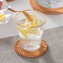 [델피아] 친환경 라탄 컵받침 티코스터 홈데코 디자인