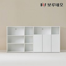 보루네오 키첸 주방수납장 2400 R세트 깊은 부엌 키큰 팬트리장 선반, 오크화이트 KCS112