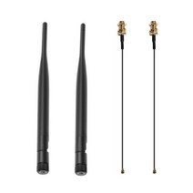 2.4GHz 5GHz 6DBI RP-SMA 안테나 30cm/11.8in U.FL IPEX MHF4-RP-SMA 확장, 검은색
