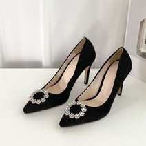 플라워 큐빅 스틸레토힐 9cm